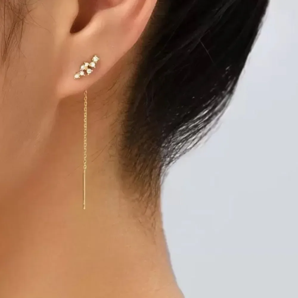 Gold Drop Earrings #1979